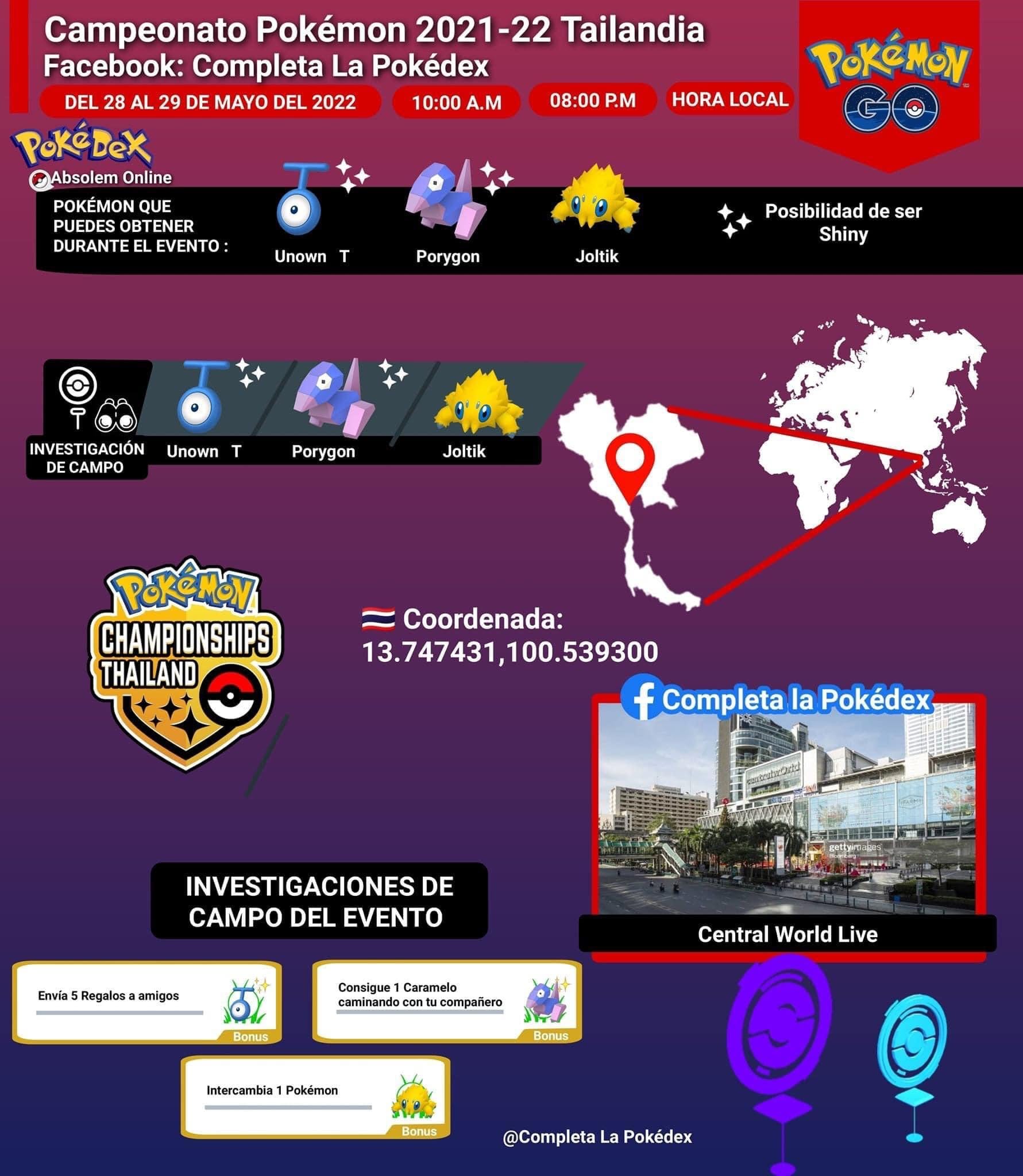 Pokémon Go Campeonato Pokémon Tailandia Shiny Unown T