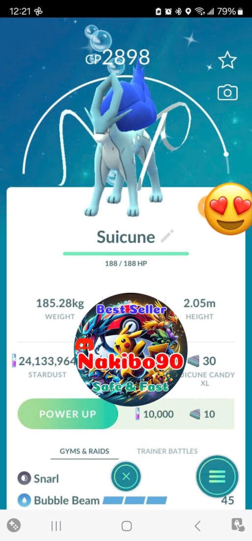 Pokémon Go Shiny Suicune Level 40