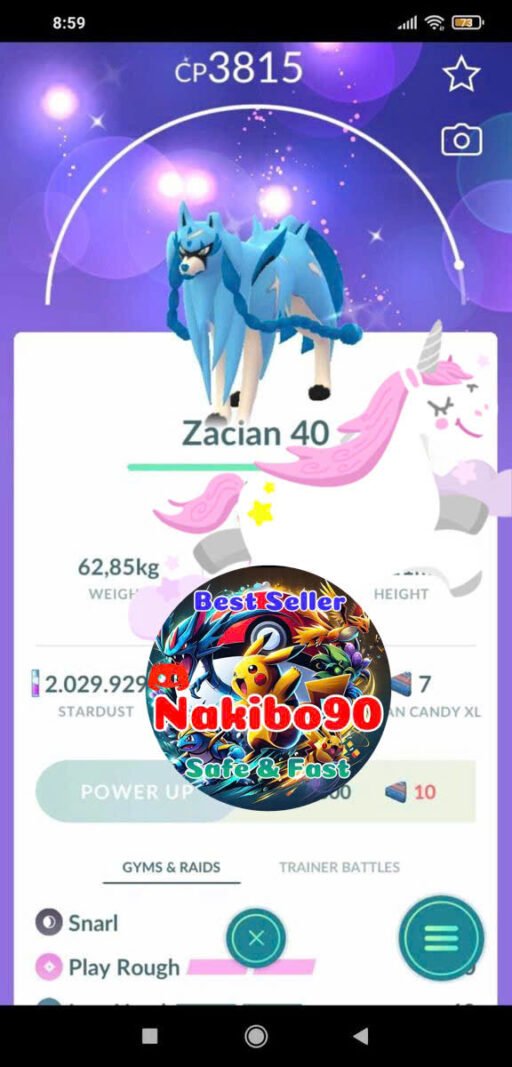 Pokémon Go Shiny Zacian Level 50