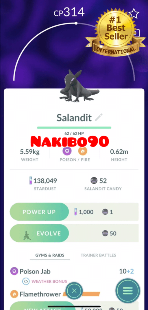 Pokémon Go Salandit Under 500Cp