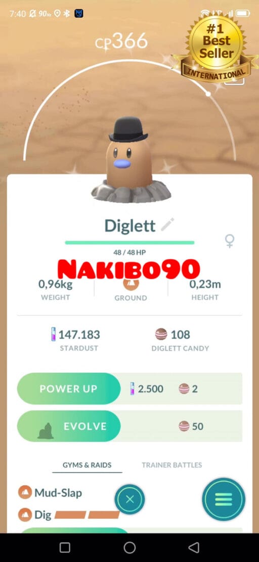 Pokémon Go Shiny Diglett Costume Wearing A Top Hat