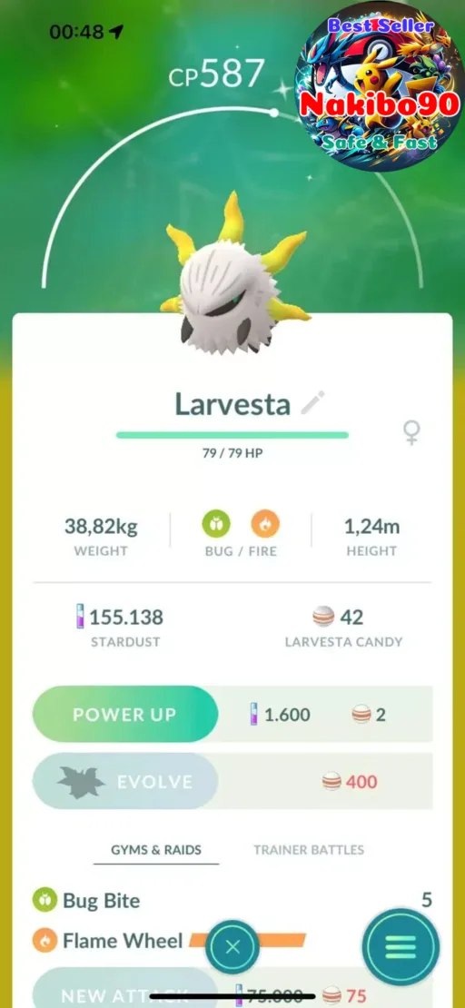 Pokémon Go Shiny Larvesta