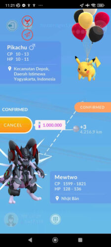 Pokémon Go Mewtwo Armored - Trade 20k stardust - Trade 1 Million stardust (Read Describe) photo review
