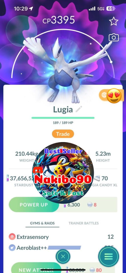 Pokémon Go APEX Lugia Purified Level 40