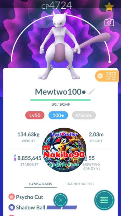 Pokémon Go Mewtwo Level 50