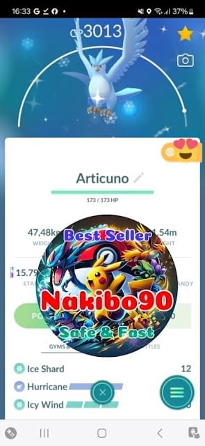 Pokémon Go Shiny Articuno Level 40