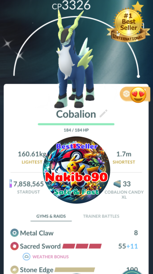 Pokémon Go Shiny Cobalion Level 40