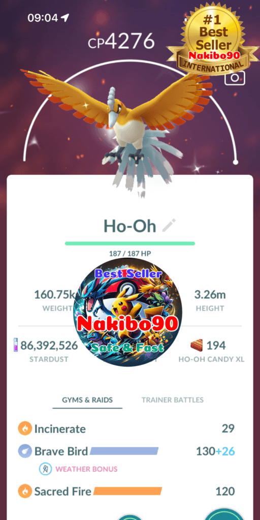 Pokémon Go Shiny Ho-oh Level 50