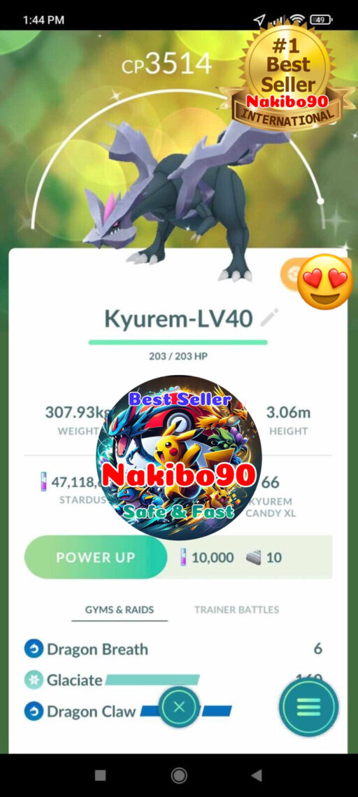 Pokémon Go Shiny Kyurem Level 40