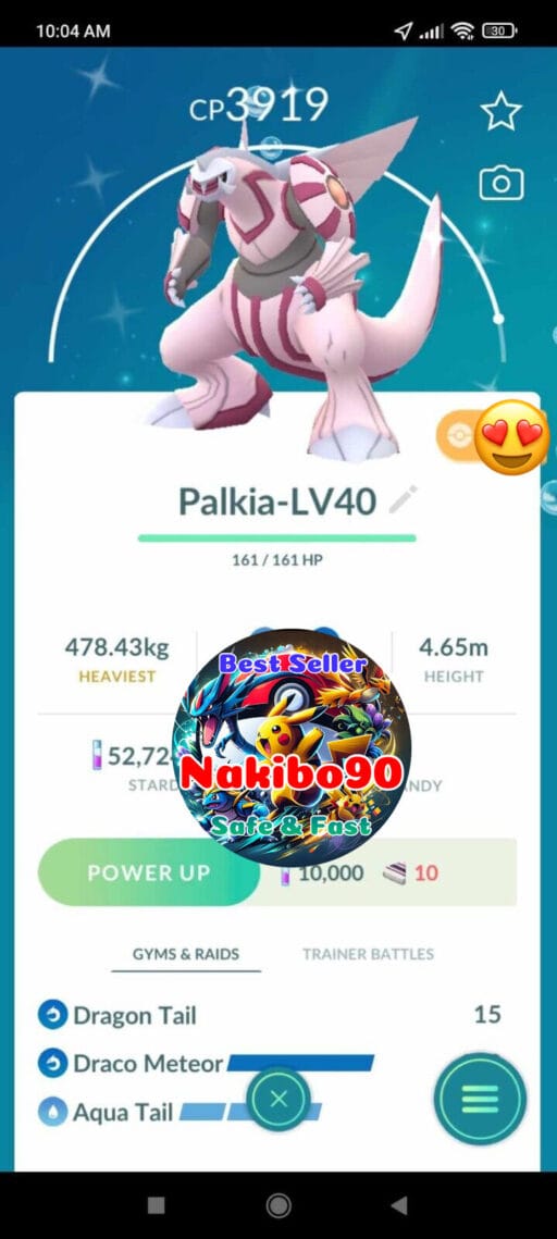 Pokémon Go Shiny Palkia Level 40