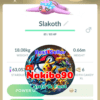 Pokémon Go Shiny Slakoth wearing a visor