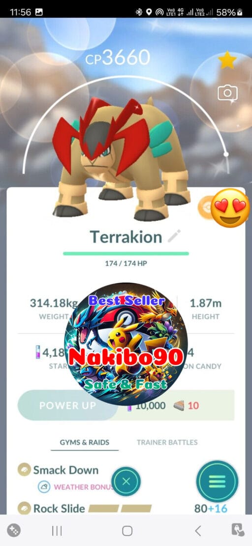 Pokémon Go Shiny Terrakion Level 40