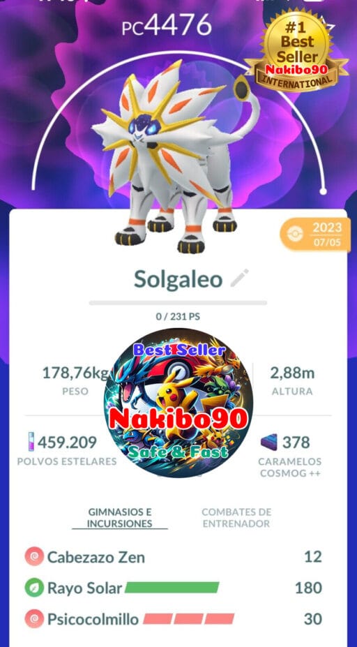 Pokémon Go Solgaleo Level 40, Level 50