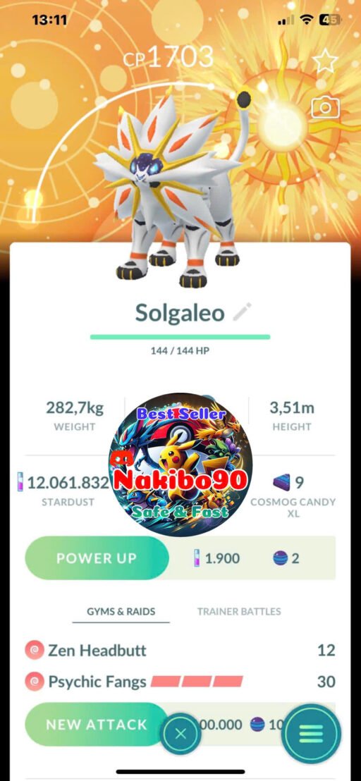 Pokémon Go Solgaleo with special Sun Background Go Fest 2024