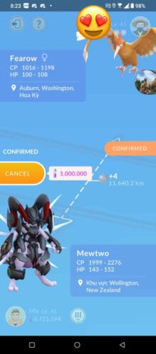 Pokémon Go Mewtwo Armored - Trade 20k stardust - Trade 1 Million stardust (Read Describe) photo review