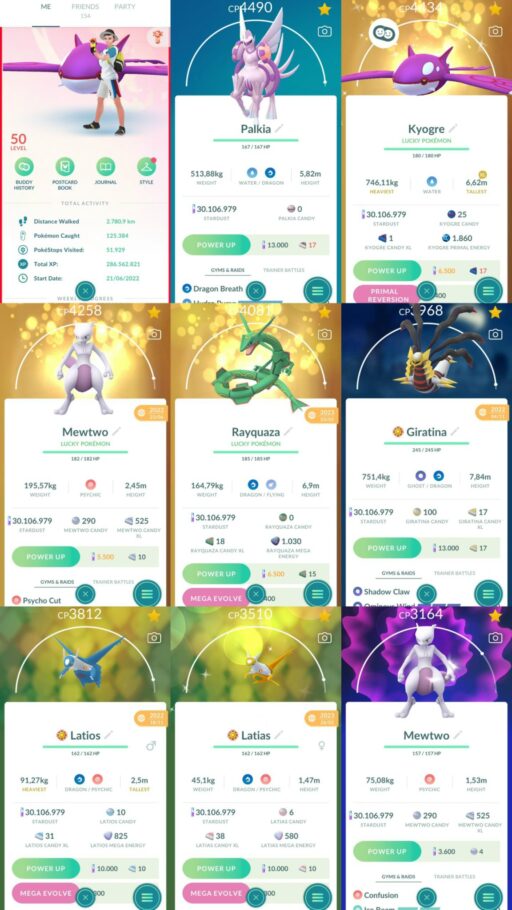 Pokémon Go Account Lv50 Vip Cheap 13 Legendary IV100 - 30 Million dust