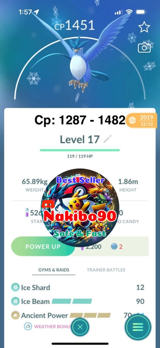 Pokémon Go Articuno Unlock 3 Moveset Under 1500 Great League