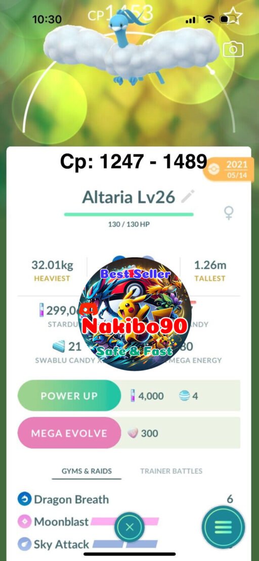 Pokémon Go Shiny Altaria, Altaria (Moonblast) Unlock 3 Moveset Under 1500 Great League