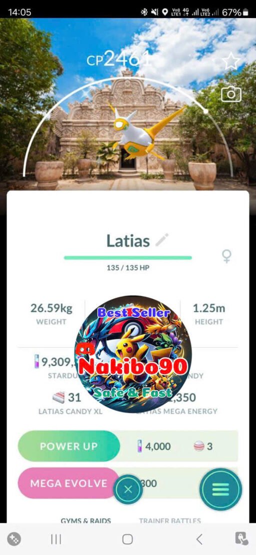 Pokémon Go Shiny Latias Yogyakarta Background Indonesia