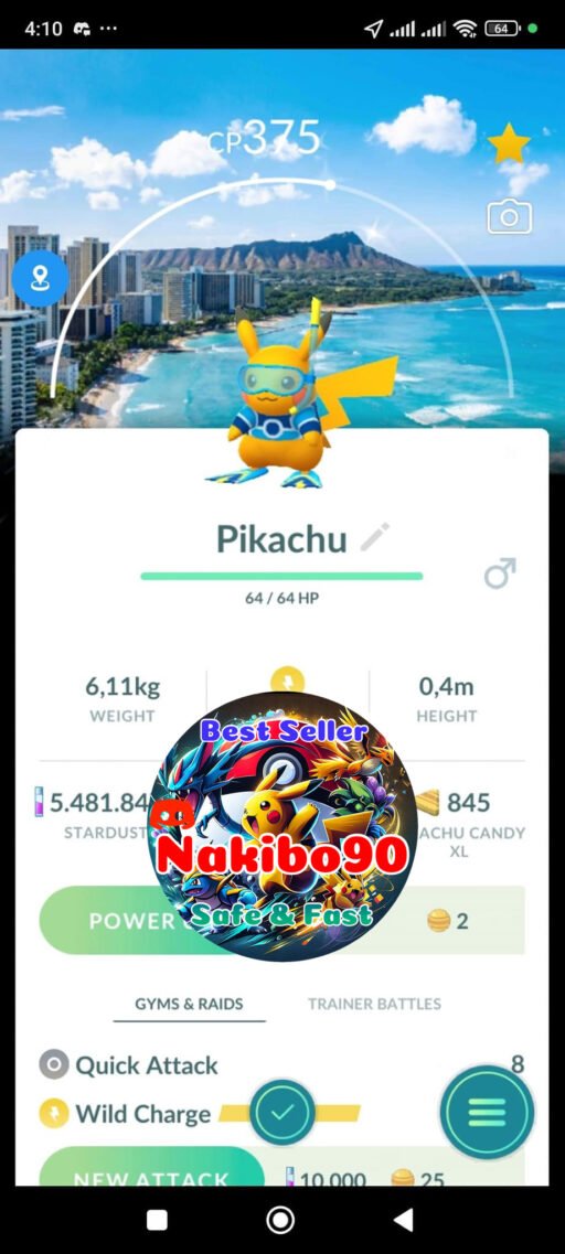 Pokémon Go Shiny Pikachu World Championships 2024 Background Honolulu