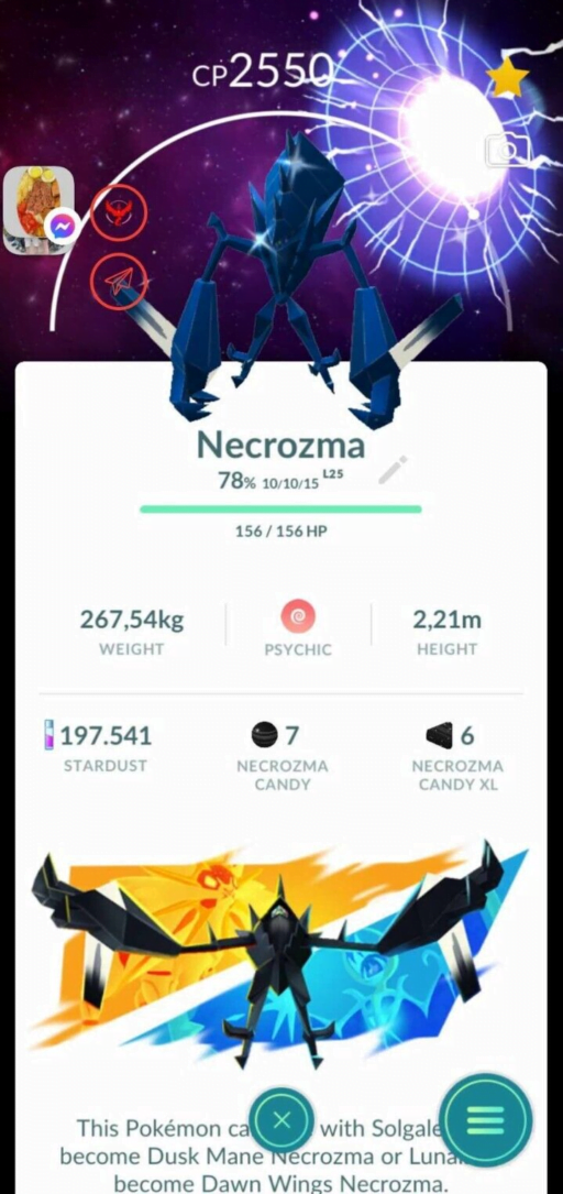 Pokémon Go Shiny Necrozma Global Special Background