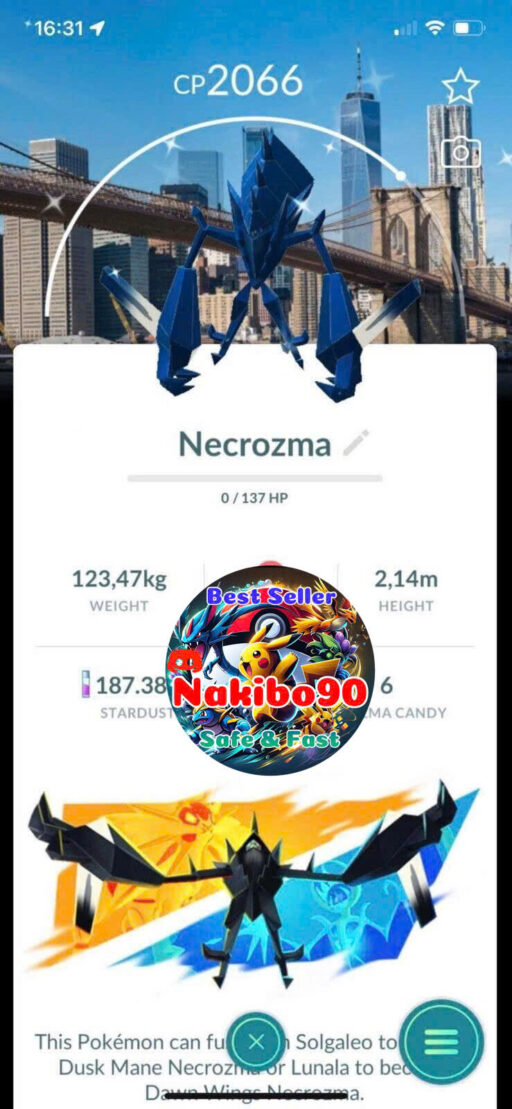 Pokémon Go Shiny Necrozma New York USA Background