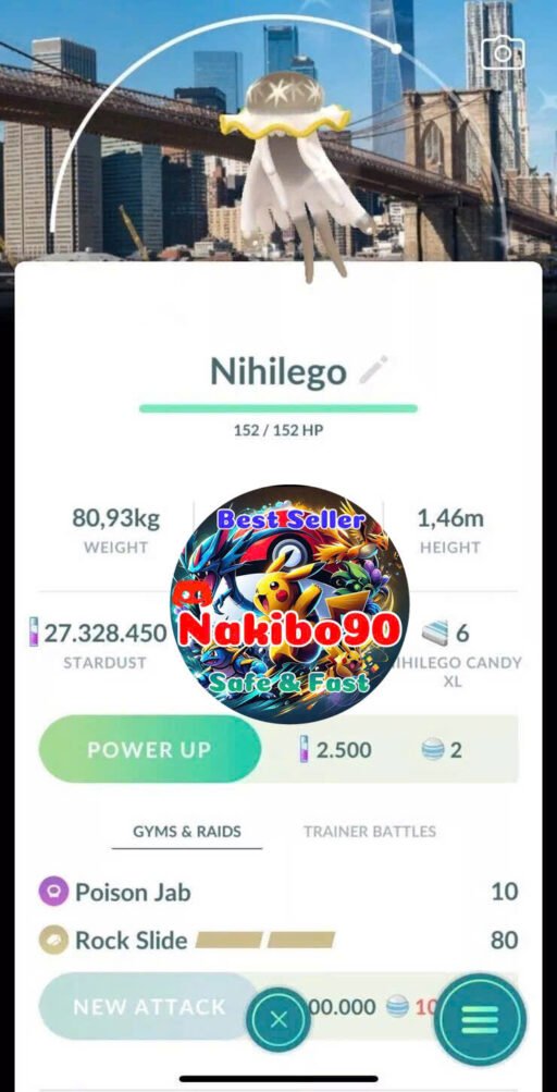 Pokémon Go Shiny Nihilego New York USA Background