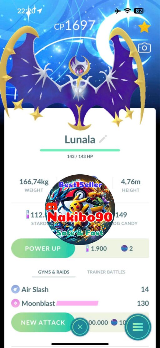 Pokémon Go Lunala with special Background Go Fest 2024