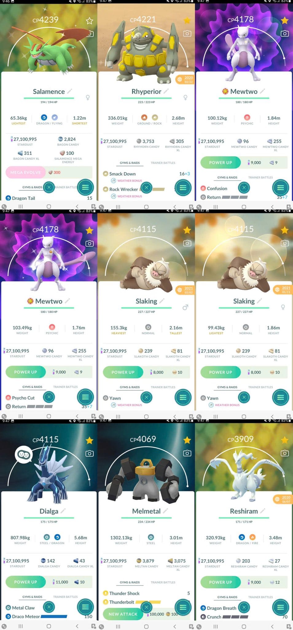 Pokémon Go Account Level 50 Year 2016 - IV100 10 Legendary 