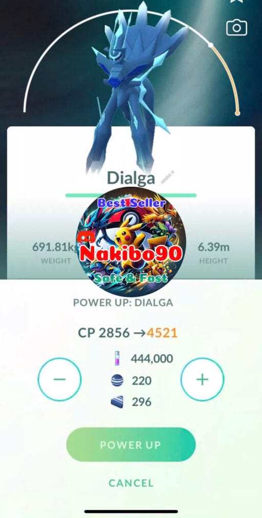 Pokémon Go Dialga Origin Forme Level 40, Level 50 Legacy Roar of Time