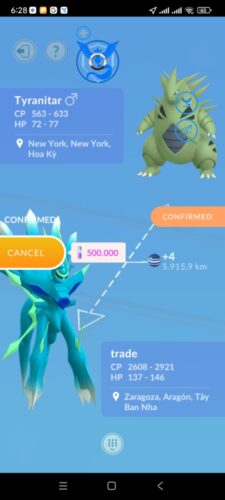 Pokémon Go Shiny Dialga Origin Forme Legacy Roar of Time - Trade 20k stardust - Trade 1 Million stardust (Read Describe) photo review