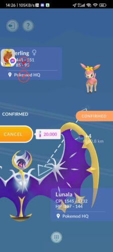 Pokémon Go Lunala Level 40, Level 50 Unlock 3 Moveset Master League PVP - Trade 20k stardust - Trade 1 Million stardust (Read Describe) photo review