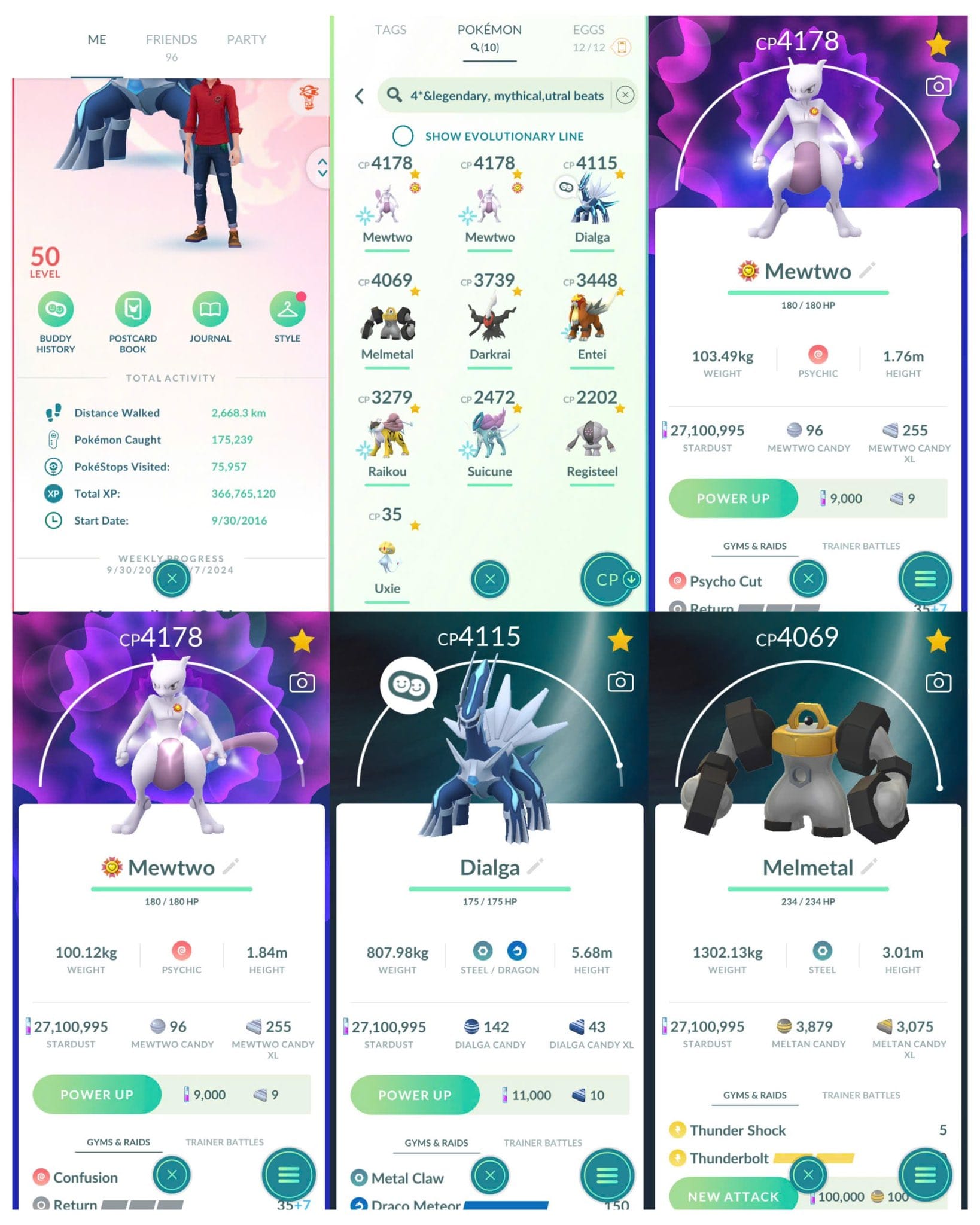 Pokémon Go Account Level 50 Year 2016 - IV100 10 Legendary 