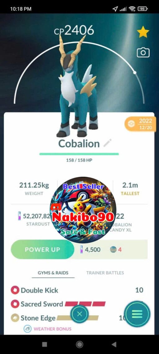 Pokémon Go Cobalion Level 40