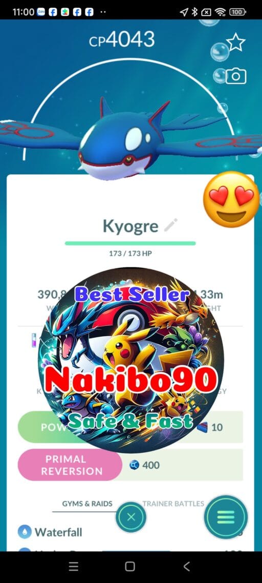 Pokémon Go Kyogre Level 40