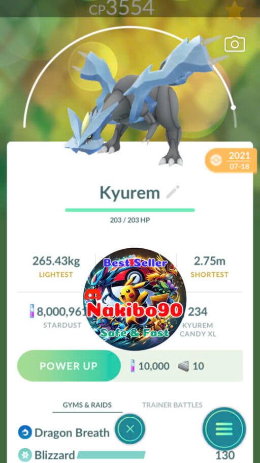 Pokémon Go Kyurem Level 40