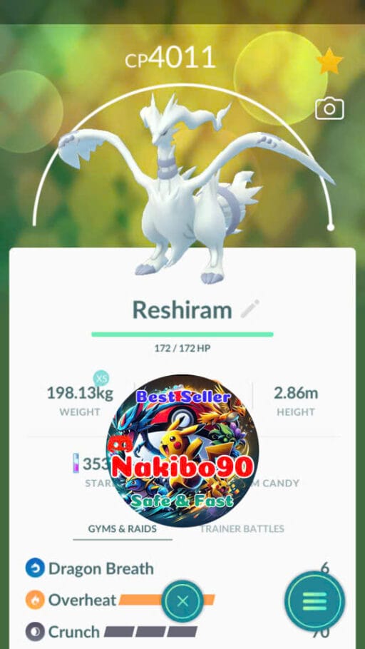 Pokémon Go Reshiram Level 40