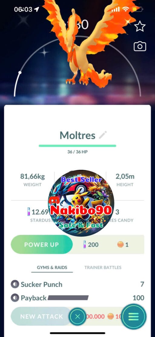 Pokémon Go Shiny Galarian Moltres