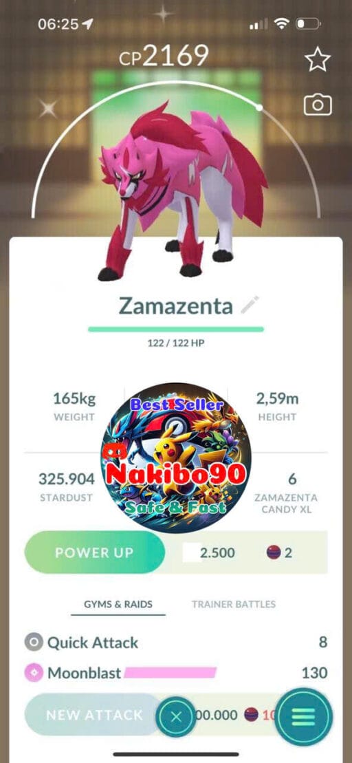 Pokémon Go Shiny Zamazenta Level 40