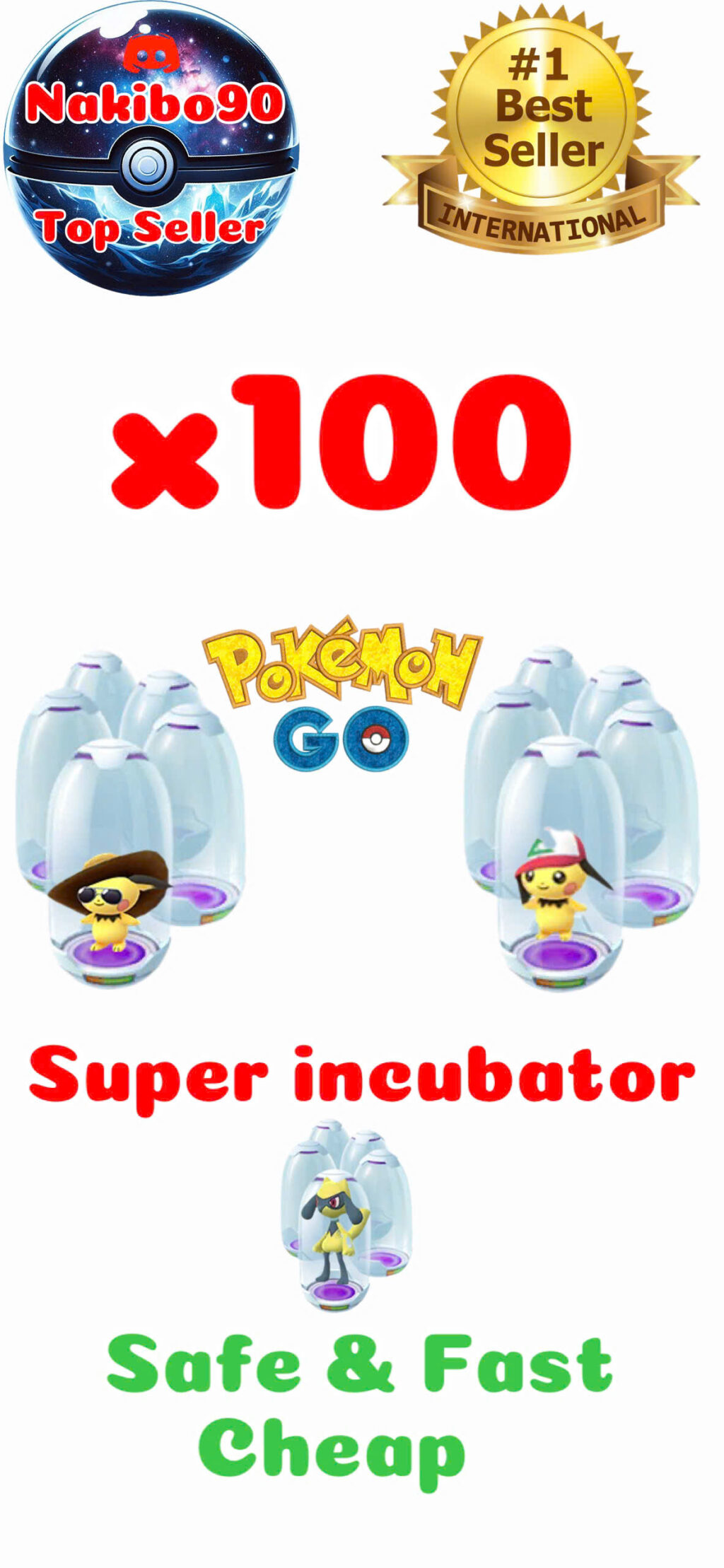 Pokémon Go Super Incubator 50.