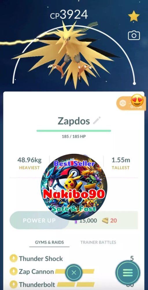 Pokémon Go Zapdos Level 40