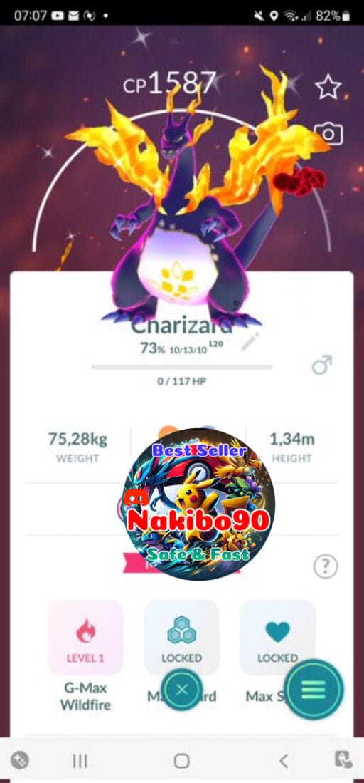 Pokémon Go Shiny Charizard Gigantamax