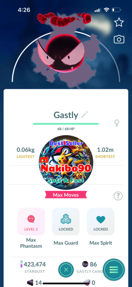 Pokémon Go Shiny Dynamax Gastly