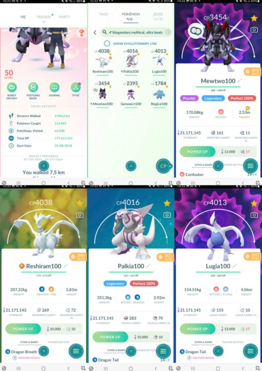 Pokémon Go Account Level 50 Year 2018 - Hundo Legendary Mewtwo Armored