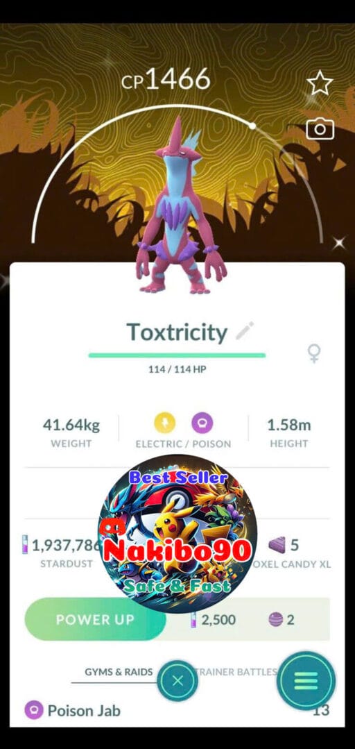 Pokémon Go Shiny Toxtricity Low Key Form Gigantamax Global background