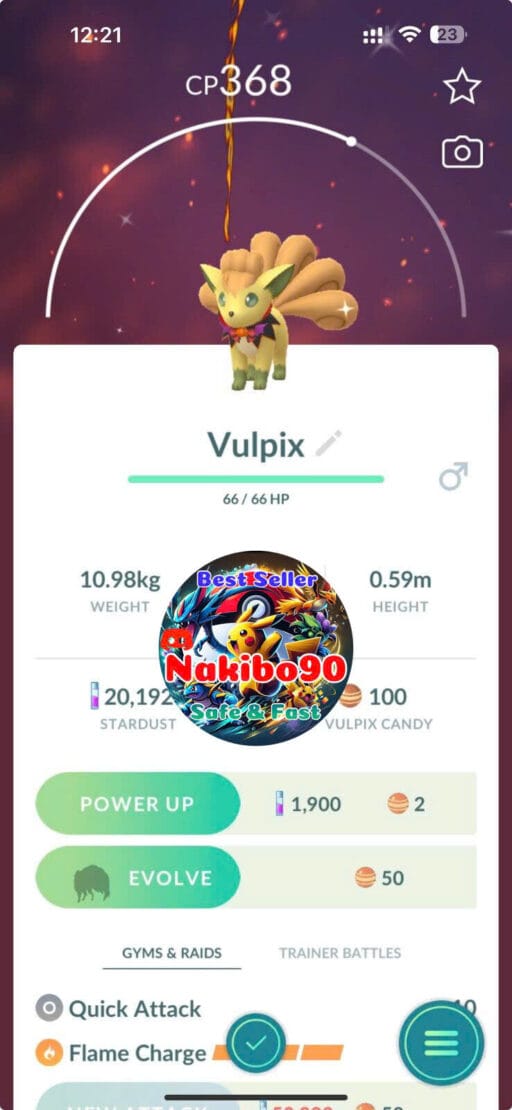 Pokémon Go Shiny Vulpix Spooky Festival Costume