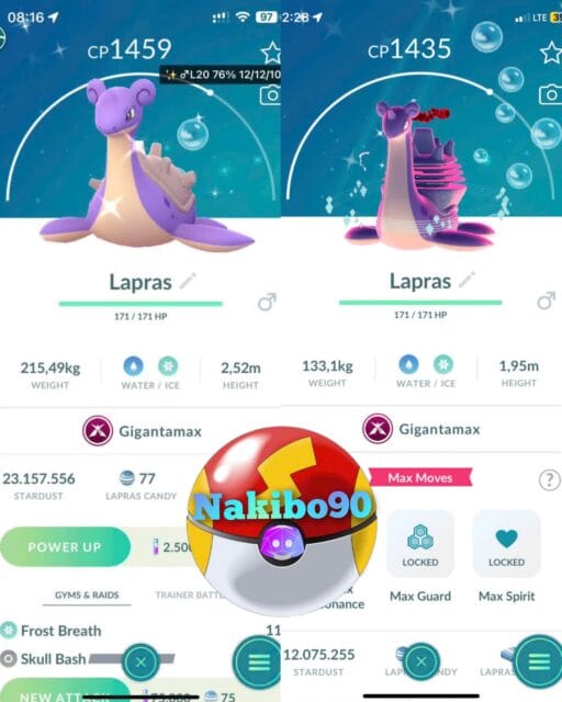 Pokémon Go Shiny Gigantamax Lapras