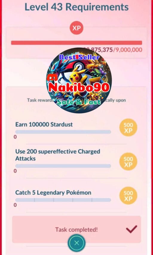 Pokémon Go Requirements for Level 43