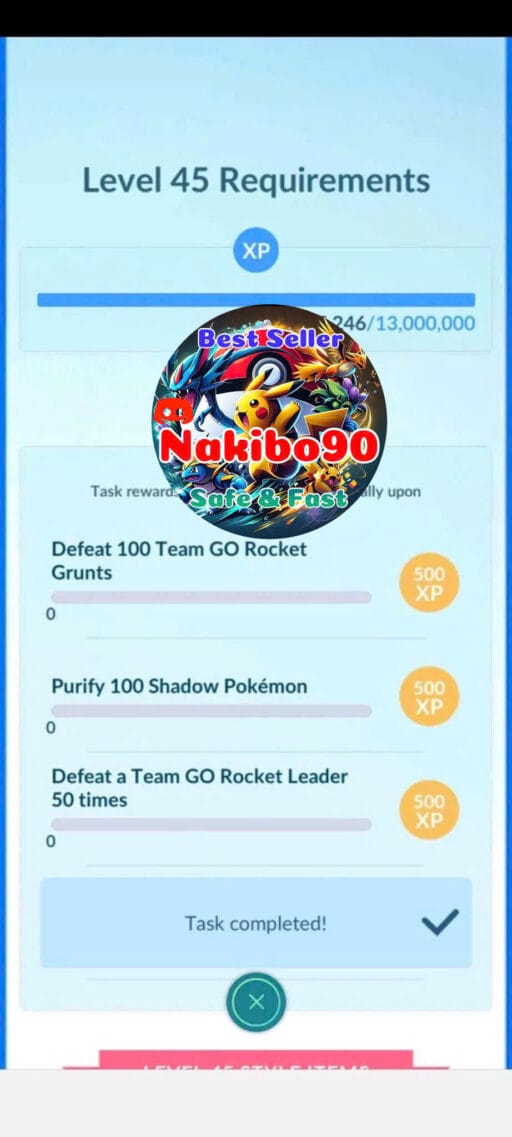 Pokémon Go Requirements for Level 45