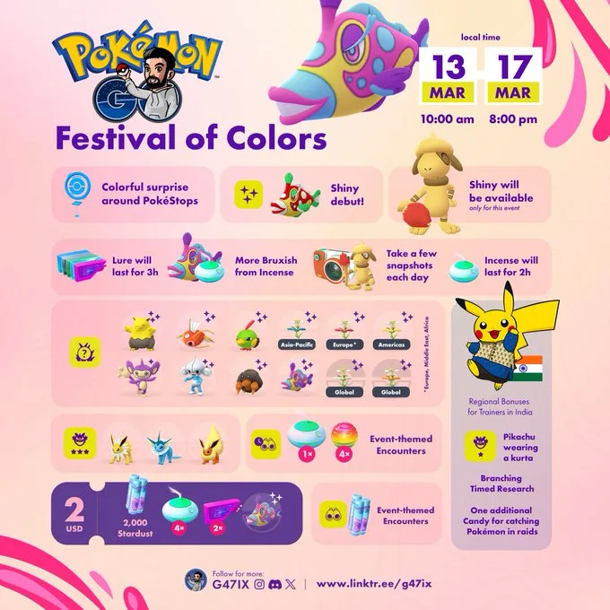 Pokémon Go Festival of Colors 2025 